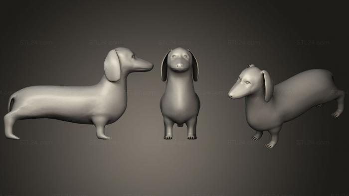 Animal figurines (Teckel, STKJ_1538) 3D models for cnc